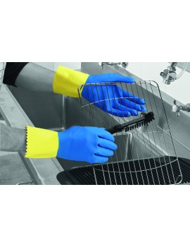 Duo Plus 60 Double Dipped Latex Gloves - Flock Lined, Pack 12 pairs Gloves